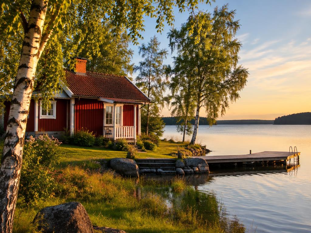 Stugor och sjönära hus